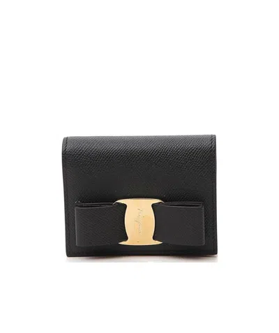 Ferragamo Salvatore  Vara Bow Coin Purse In Black