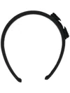Ferragamo Black Headband With Bow Detail In Cotton Blend Woman In Black