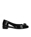 Ferragamo Vara Bow Jelly Cut-out Ballerina Pumps In Black