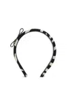 Ferragamo Salvatore  "vara" Headband In Pony Skin In Black