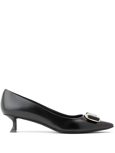 FERRAGAMO SALVATORE FERRAGAMO VARA LEATHER PUMPS