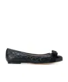 Ferragamo Ballet Flats Varina Patent Leather In Black