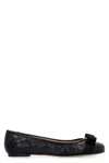 Ferragamo Ballet Flats Varina Patent Leather In Black