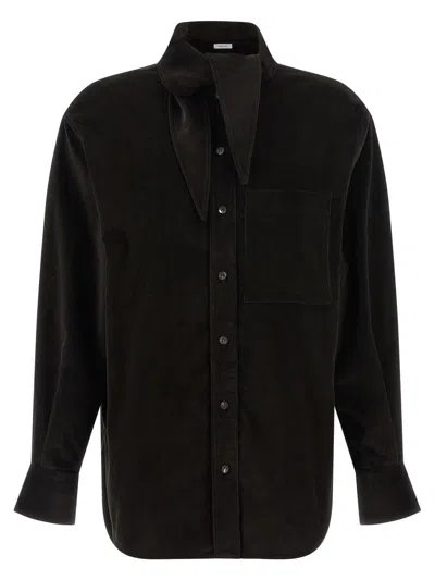 FERRAGAMO SALVATORE FERRAGAMO VELVET OVERSHIRT