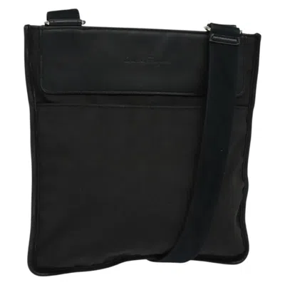 Pre-owned Ferragamo Salvatore  Vintage Nylon Black Nylon Shoulder Bag Bag ()