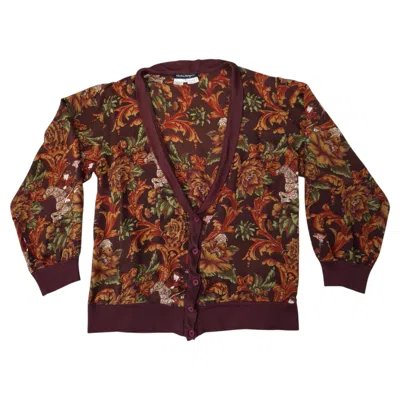 Pre-owned Ferragamo Salvatore  Vintage Silk Shirt 1990s In Brown