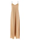 Ferragamo V-neck Maxi Dress In Brown