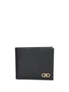Ferragamo Textured Bi-fold Wallet With Clean Lines