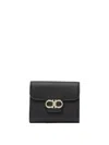 Ferragamo Compact Textured Leather Accessories In Black