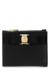 Ferragamo Hardware Gold Small Wallet In Black