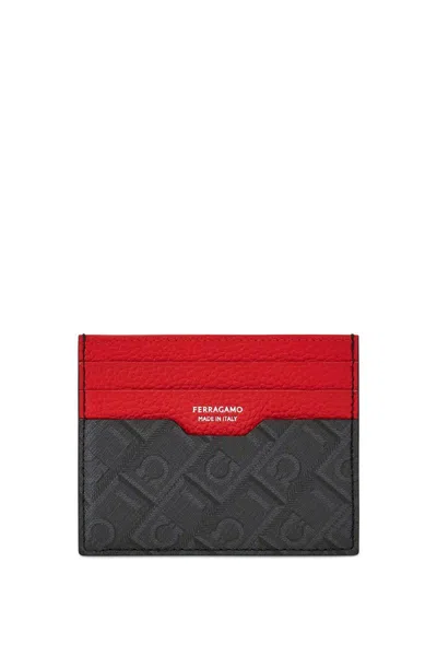 Ferragamo Credit Card Holder In Black