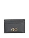 Ferragamo Gancini Card Holder In Black