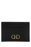 Ferragamo Logo Card Holder In Black