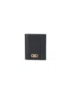 Ferragamo Gancini Bi-fold Wallet In Black