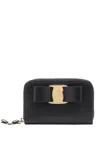 Ferragamo Black Leather Wallet In Black