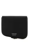 Ferragamo Small Leather Change Purse In Black