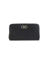 Ferragamo Gancini Continental Wallet In Black