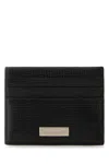 Ferragamo Salvatore  Black Leather Card Holder In Black