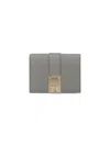 Ferragamo Hug Leather Wallet In Grey