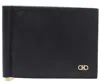 Ferragamo Logo Plaque Bi-fold Wallet In Black