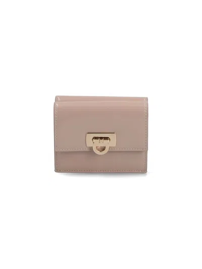 Ferragamo Gancini Horse-bit Buckle Purse In Beige