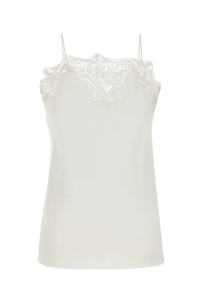 FERRAGAMO SALVATORE FERRAGAMO WHITE CREPE TOP