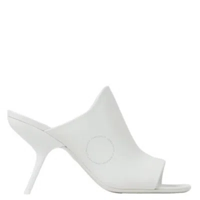 FERRAGAMO SALVATORE FERRAGAMO WHITE NAPPA OPEN-TOE SLIDE SANDALS