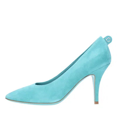 Ferragamo Woman Pumps Turquoise Size 5 Calfskin In Blue
