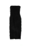 Ferragamo Fringed Strapless Midi Dress In Multicolor