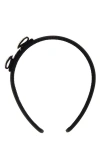 Ferragamo Crystal Embellished Cotton Blend Hair Band In Black