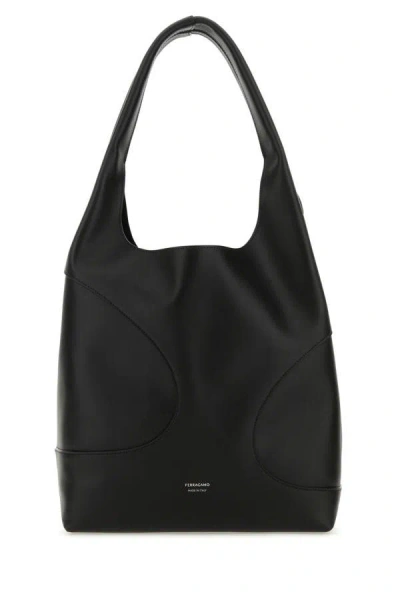 Ferragamo Salvatore  Woman Black Leather Shoulder Bag