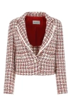 Ferragamo Patterned Boxy Jacket In Multicolor