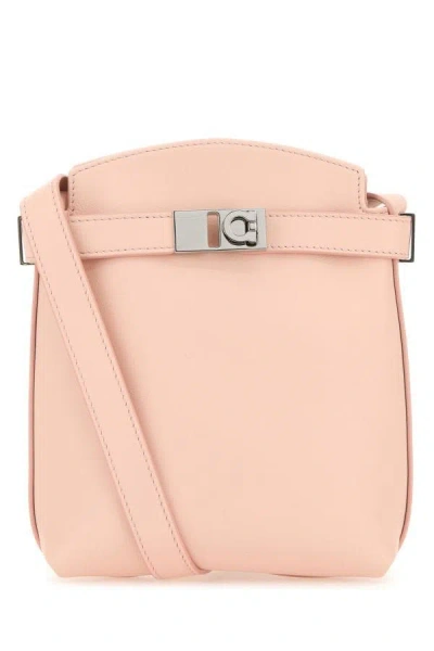 Ferragamo Salvatore  Woman Pastel Pink Leather Gancini Phone Case