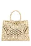 Ferragamo The Studio Raffia Basket Top-handle Bag In Brown