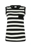 Ferragamo Stripe-pattern Virgin-wool Vest In Multicolor