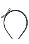 Ferragamo Cerchietto In Pelle Nera  Donna In Black
