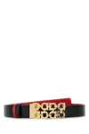 Ferragamo New Calfino Nero-flame Red 230409786310 Nerflared In Black