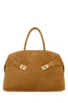 Ferragamo Tan Hug Bag In Brown