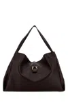 Ferragamo Grape Leather Large Shopping Bag