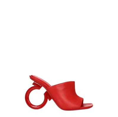 Ferragamo Salvatore  Women's Sandals Red/flame Leather