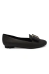 Ferragamo Zaneta Double-bow Moccasins In Black