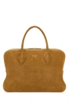 Ferragamo Salvatore  Women Camel Suede Medium Handbag In Multicolor