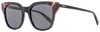 Ferragamo Salvatore  Women's Sunglasses Sf875s 001 Black/multi 53mm In Multi