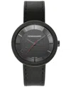 FERRAGAMO SALVATORE FERRAGAMO WOMEN'S SWISS BLACK LEATHER STRAP WATCH 35MM