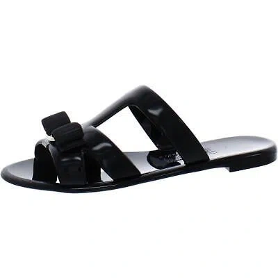 Pre-owned Ferragamo Salvatore  Womens Lylia J Black Flatform Sandals 6 Medium (b,m) 8095