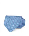 Ferragamo Salvatore  Woven Gancini Silk Classic Necktie In Blue/pink