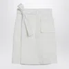 Ferragamo Mini Wrap Skirt In Cotton Blend