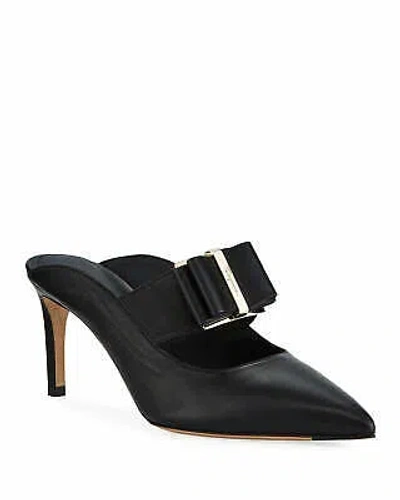 Pre-owned Ferragamo Salvatore  Zelda Women's 724997 Black Mule Size 6 D Msrp $865