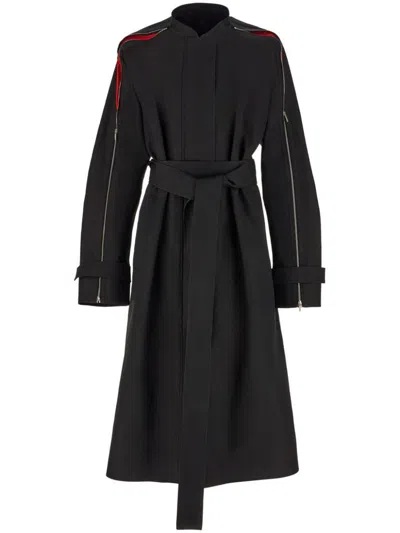 Ferragamo Salvatore  Zip-detail Cotton Belted Trench Coat