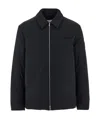 Ferragamo Logo-appliqué Padded Shirt Jacket In Black